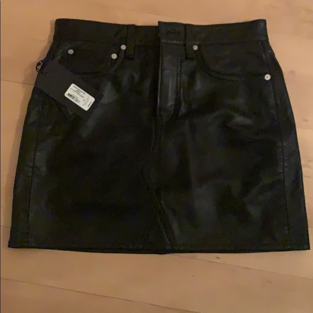 Rag and bone leather skirt